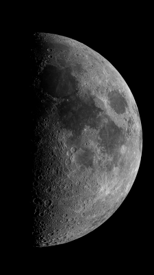 Luna primo quarto 6 marzo 2025
