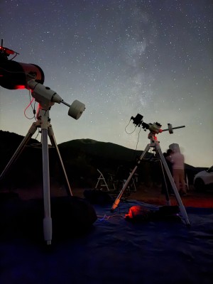 I miei due setup con una Via Lattea che ha fatto da sfondo a tutte le notti passate lì.