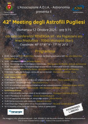 Locandina Meeting astrofili pugliesi 2025