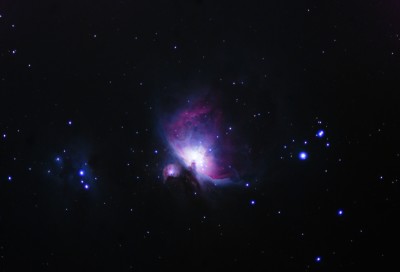 Nebulosa di Orione, 10 ore di acquisizione, skywatcher 80/400, nikon d90