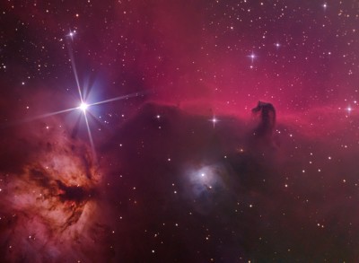 nebulosa testa di cavallo e fiamma